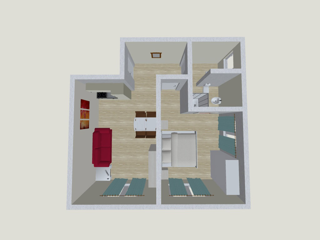 Wohnung 2<br><span style='font-size:14px'>bis 4 Personen</span>